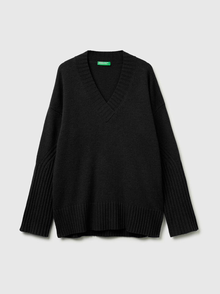 V NECK SWEATER L/S Women image number 5